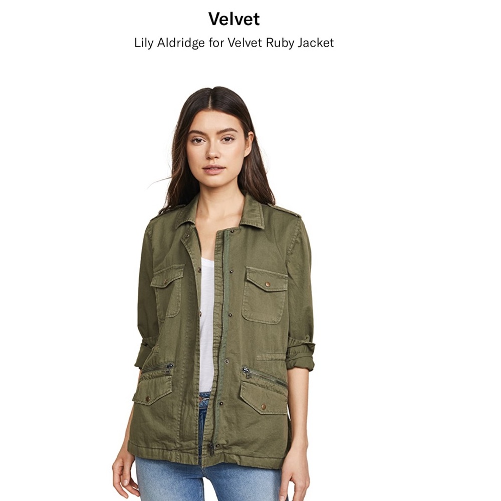 Lily Aldridge for Velvet jacket